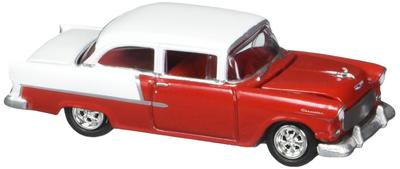 Johnny Lightning Classic Gold Версия B 1955 Chevrolet Седан 164 2-дверный (Красный Белый)
