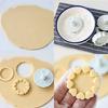 3D Flower Cookie Cutter Chocolate Sandwich Cookie Cutter 4-piece Biscuit Mold for Baking Stamps Press Plunger Cookie Mold