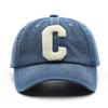Модный тренд Вышивка на выстиранной кепке C для бейсбола Уличная кепка от солнца для отдыха