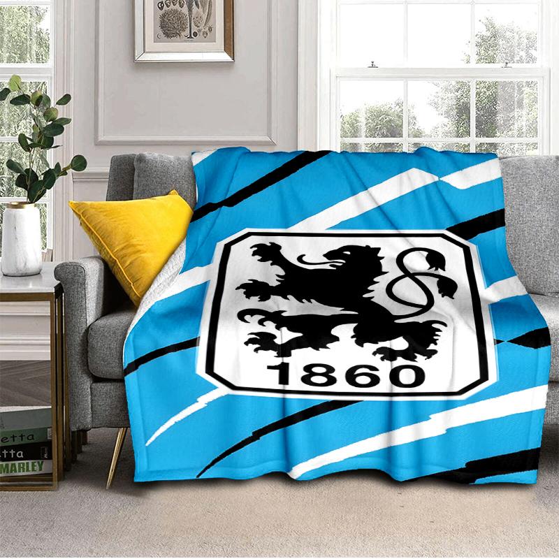 Mun-chen Lion Emblem Blanket Lightweight Ideal Bedding Blanket Perfect for Travel, Camping, Living Rooms, Offices, Sofas, Fan Christmas gift