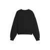 Puma Logo Print Sports Casual Crew Neck Sweatshirt Women Sweatshirt Black 679598-01