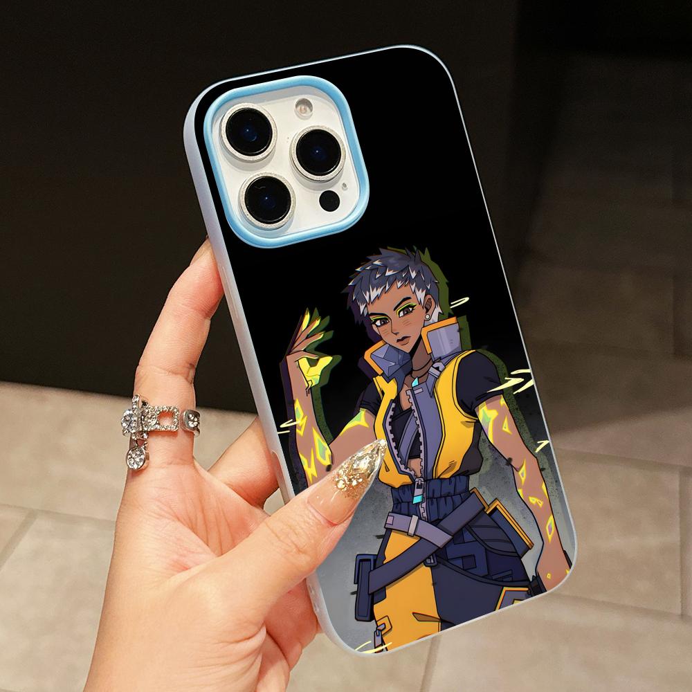 Valo Waylay Phone Case for iPhone 17 16 15 14 13 12 11 Air Pro Max Plus Jelly Double layer Light Blue Cover
