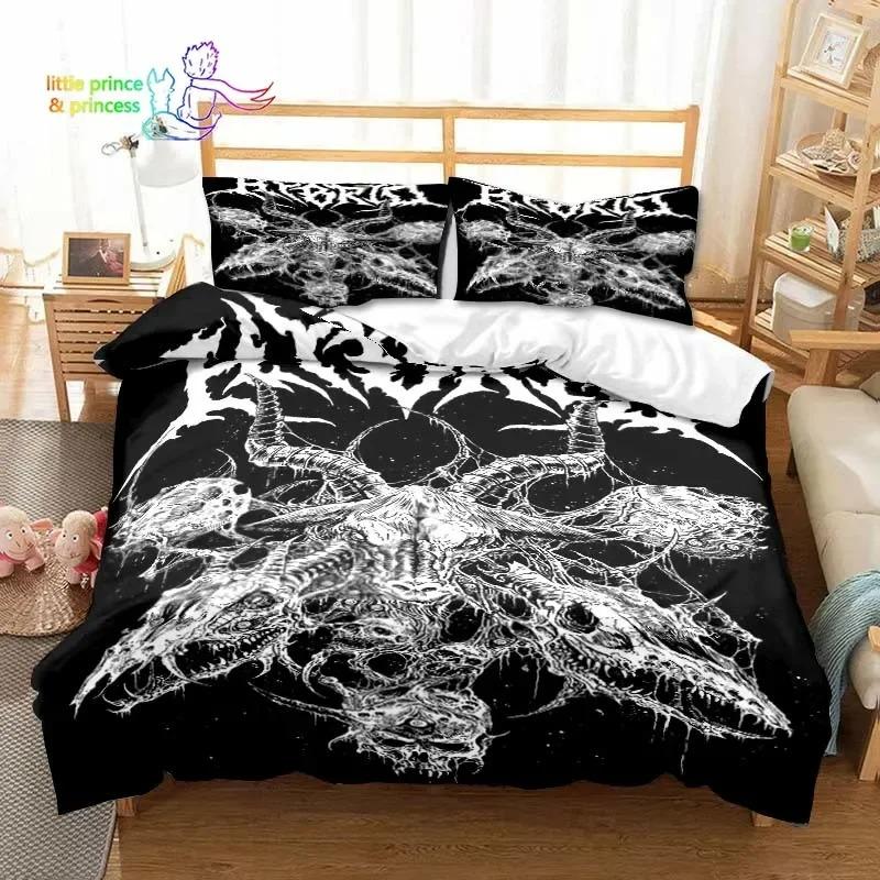 Комплект постельного белья Evil Satanic Mantra Single Twin Full Queen King Size для взрослых и детей, 3D-принт