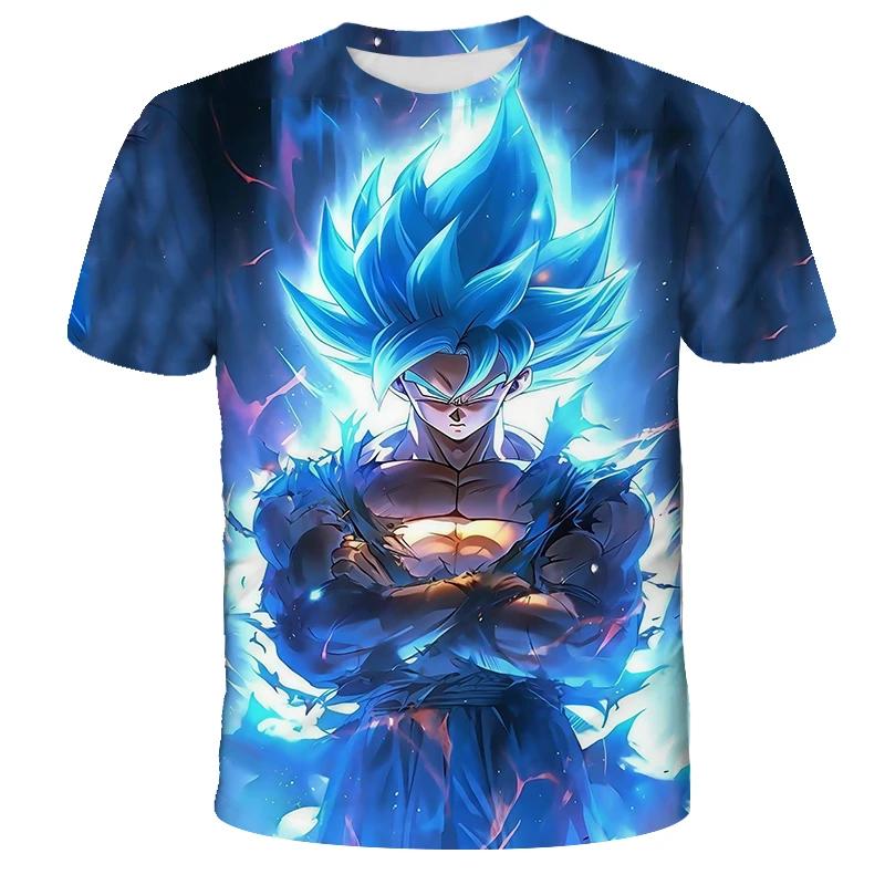 2026 Летняя Ретро Футболка Dragon Ball для Фитнеса Мужская Оверсайз 3D Печать Короткий Рукав Семейная Унисекс Детская Спортивная Футболка