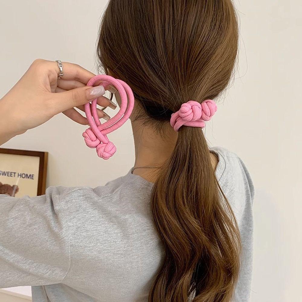 Elastic Elastic Hair Ring Rubber Korean Rubber Band Sweet Chinese Knot Hair Rope Daily