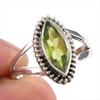 Натуральный драгоценный камень перидот, ручная работа, ювелирное кольцо из чистого серебра 925 пробы, размер 5,5 z1b06