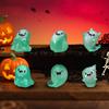 Glow In The Dark Mini Ghost Figures with Box Luminous Small Resin Ghost Figurine Miniature Ghost Garden Decor for Halloween Party Favors
