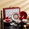 Xiaoyueya Nordic Rose Holiday Ceramic Dinnerware Gift Set