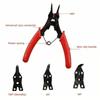 4-In-1 Circlip Pliers Set Snap Ring Pliers Multi Crimp Removable Plier Head Retaining Circlip Pliers Hand Tools Multifunctional