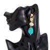 Retro Luxury CCB Pendant Dangle Earrings Irregular Design Drop Ear Jewelry  Daily Wear