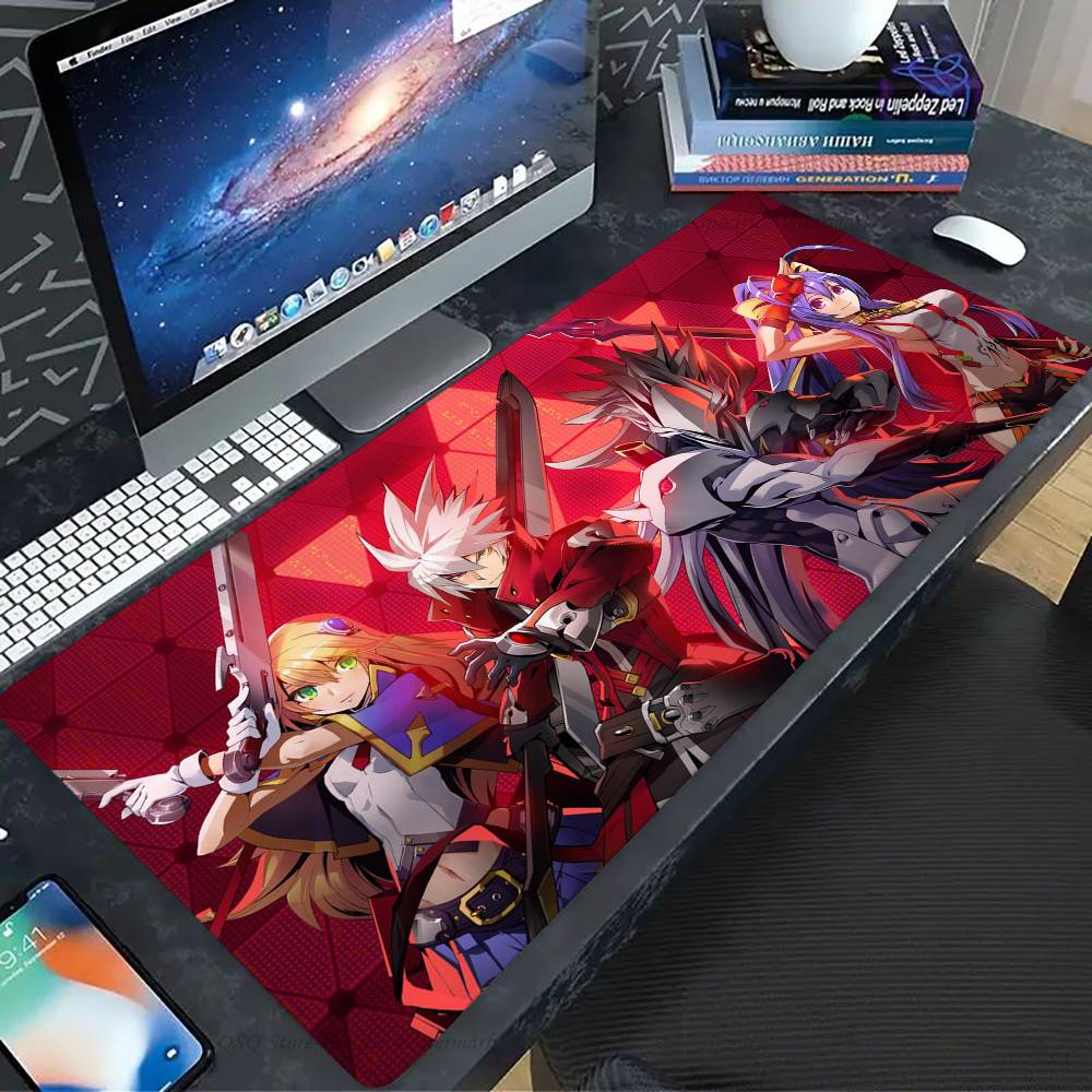 Игровой коврик для мыши B-BLAZBLUE, противоскользящий, подходит для офисных компьютеров, ноутбуков, игровых столов для киберспорта, XXL, для клавиатуры