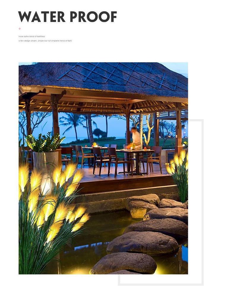 LED Solar Reed Garden Light for Outdoor Decor