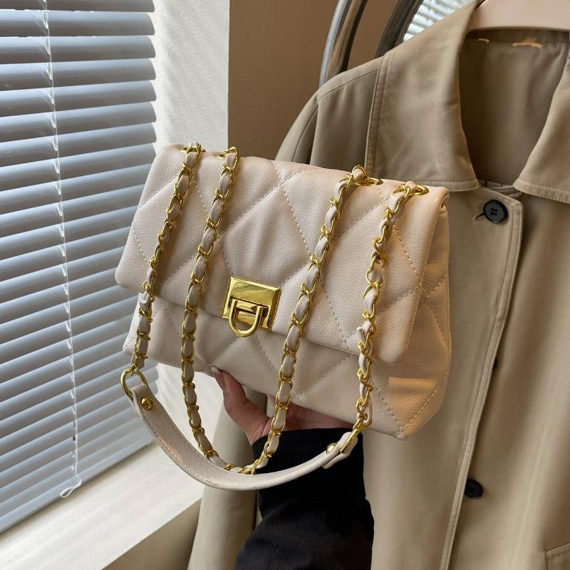 Сумка женская новая модная универсальная цепочка ромбовидная сумка-мессенджер премиальная текстурная на плечо маленькая квадратная сумка