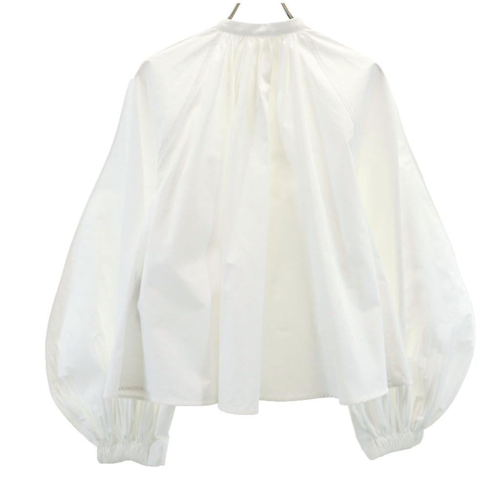 JIL SANDER made in Italy Long sleeve Gathered blouse 34 white shirt Women Used