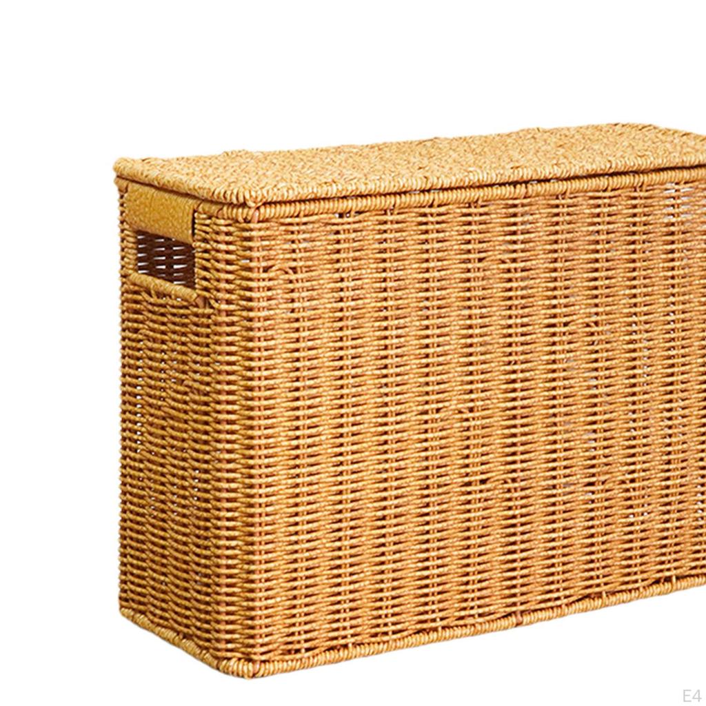 Узкий и высокий ящик для хранения журналов, легкий многофункциональный органайзер для мелочей с крышкой