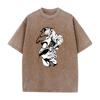 Harajuku Anime Jujutsu Kaisen Ryomen Sukuna Graphic T-shirt Men Vintage Washed Tshirts Manga Cotton Tee Male Oversized T Shirt