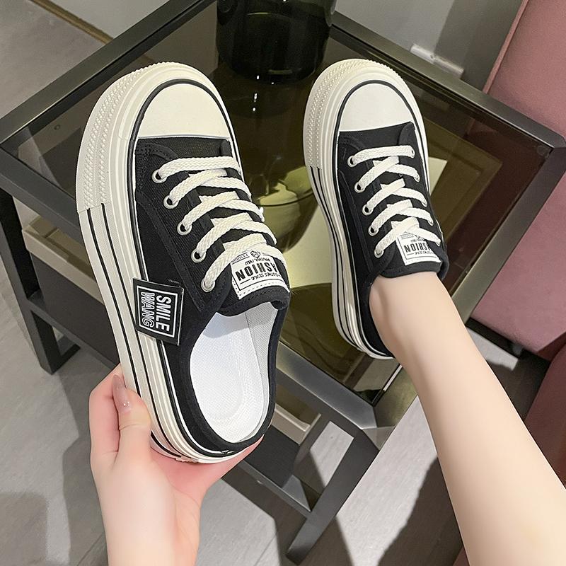Fashion 2025 New Summer Thick Slippers Fashion Casual Women Sandals Canvas Bottom Heightening Shoes Female Indoor Women Sneakers