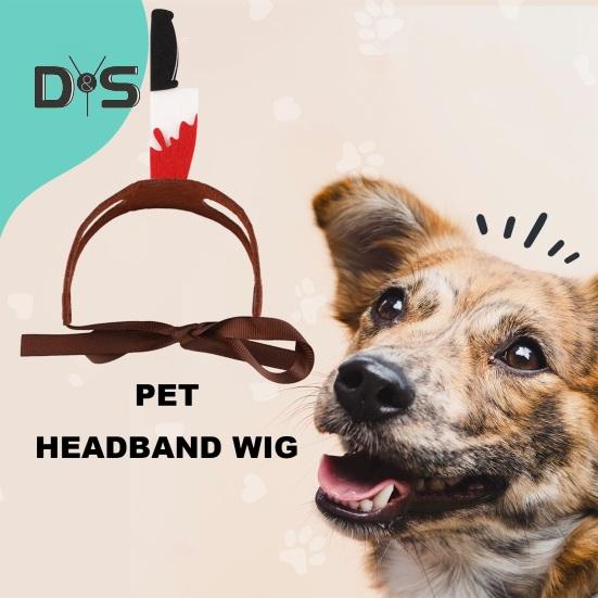 Halloween Dog Hairband Pet Cosplay Party Hair Hoop Dress-up Costume Accessories Funny Headband for Cats Dogs Parties Photoshoots Festivals