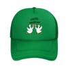 Playful Geese Cheers Cartoon Outline  Mesh Baseball Cap Hip Hop