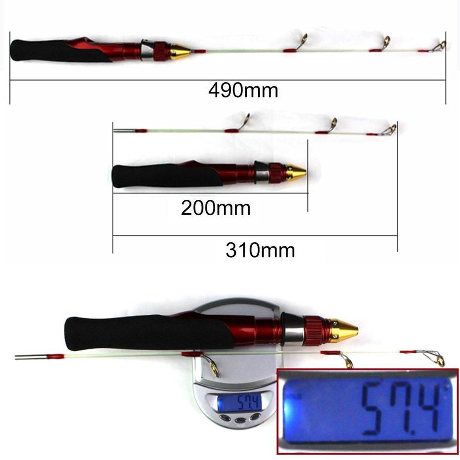 Shrimp Fishing Rod Winter Ice Fishing Pole Mini Telescopic Rods For Shrimp Smile