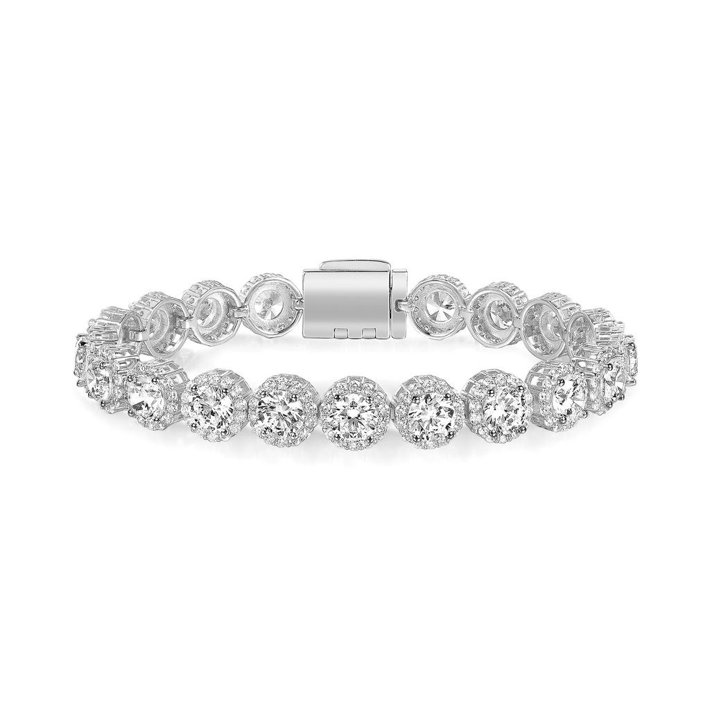 9-миллиметровый кубинский браслет-цепочка, европейский и американский хип-хоп, инкрустированный бриллиантами, теннисные украшения, легкая роскошь, модный, тяжелая промышленность, популярный