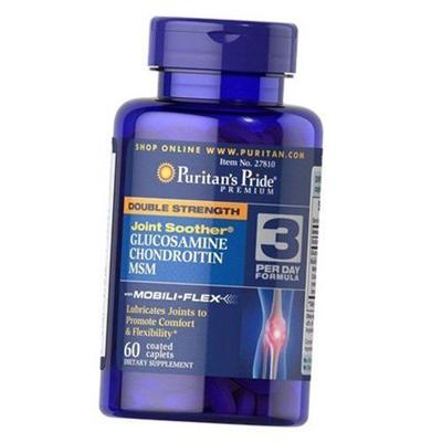 Глюкозамин Хондроитин МСМ, Glucosamine Chondroitin MSM-3 Per Day Formula, 60каплет (03367005)