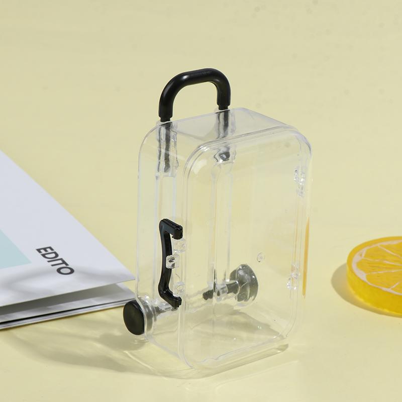 Mini Plastictravel Suitcase Luggage Box Doll Accessories Furniture Kids Toy