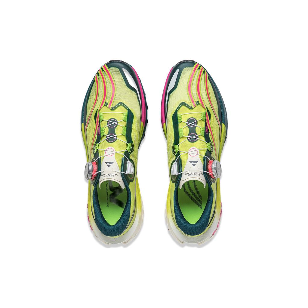 Кроссовки Li Ning Lu Pro легкие, высокопрочные, амортизирующие, нескользящие, износостойкие, с низким верхом, для бега по пересеченной местности, женские, желто-зеленые, ARNT002-4