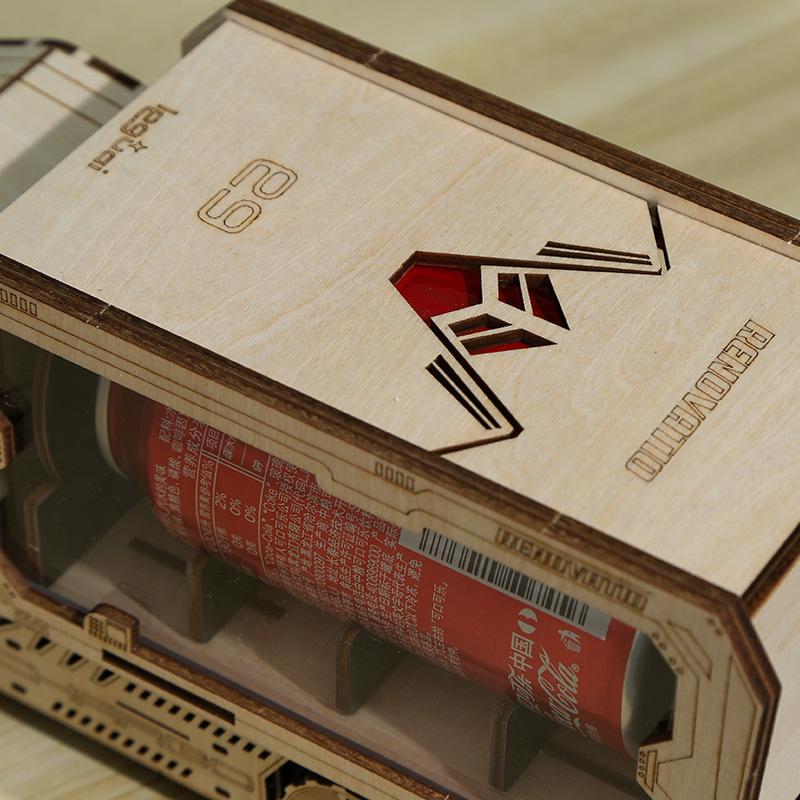 Diy Piggy Bank Truck Wooden 3D Three-Dimensional Puzzle Puzzle Decompression Assembled Toys Creative Crafts Ornaments