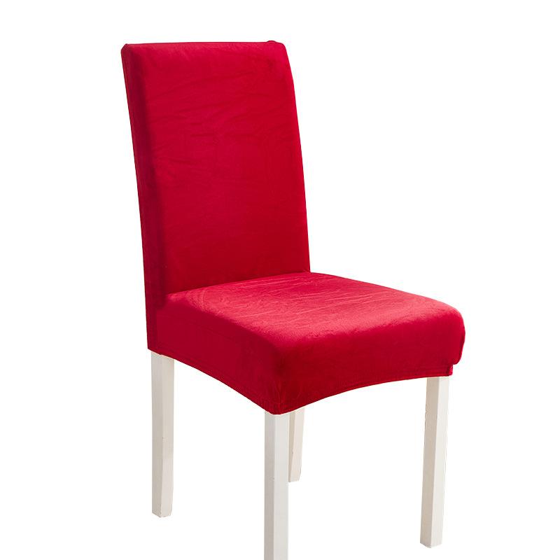 Чехол на стул из бархата Silver Fox, эластичный, однотонный, цельный, для офиса, отеля, ресторана, домашнего офиса
