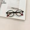 Anti-Blue Children'S Optical Mirror Round Frame Retro Fashion Student Glasses Tr90 Computer Flat Mirror