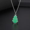 New Christmas Necklace Personality Fashion Christmas Tree Pendant Men and Girls Niche Design Clasized Claolies