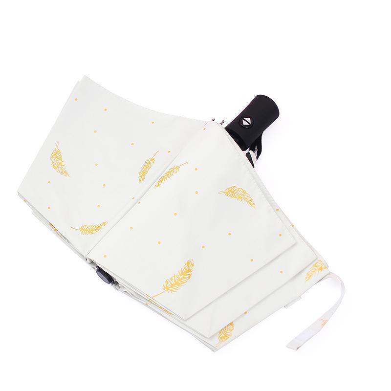 Свежий стиль трехслойный автоматический зонт от солнца – Настраиваемые логотипы для защиты от солнца и дождя