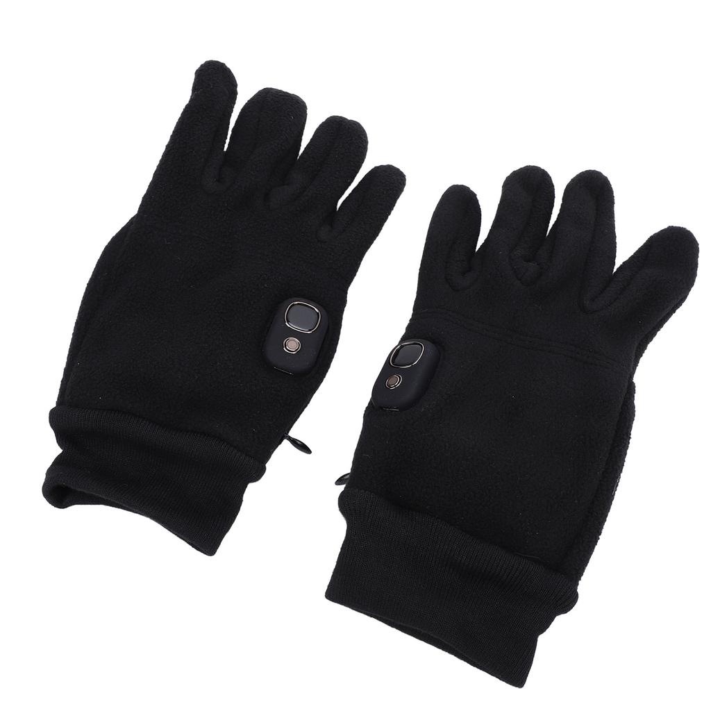 Heated Gloves Detachable Washable Plush Padded Winter Warm Heating Gloves for Skiing and Outdoor