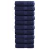 VidaXL Premium Washcloths SOLUND 10 Pieces Navy Blue 30 X 30 Cm 600 G/m² 137253