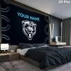 Custom Name,Chicago Bears Wall tapestry, aesthetic printed fabric blanket, suitable for bedroom, living room, and home decor.