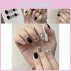 Handcrafted Nail Tips With Black Glitter Water Diamoans And Fourpoint Star Design For Girls And Fashion Enthusiasts
