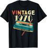 55 Years Old Gifts Vintage 1970 Music Cassette 55th Birthday T-Shirt Unisex Summer Streetwear Tops Casual Camiseta Hombre