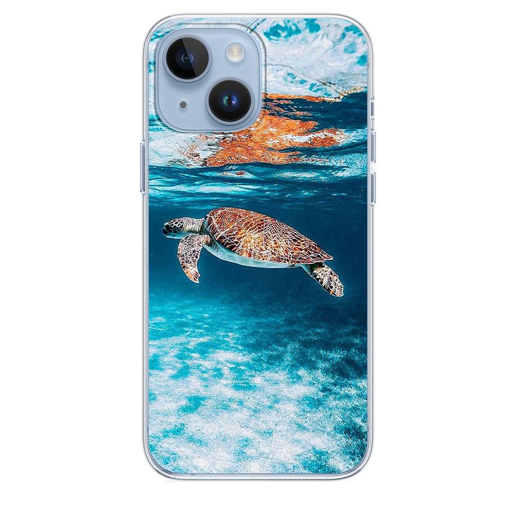 Applicable iPhone16 Sea Turtle Animal Phone Case Sea World Sea Turtle Phone Case