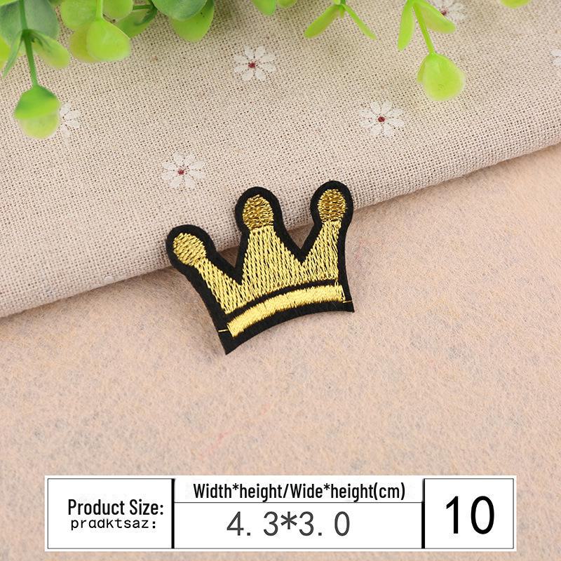 Модная вышитая нашивка «Золотая корона» Yixiu