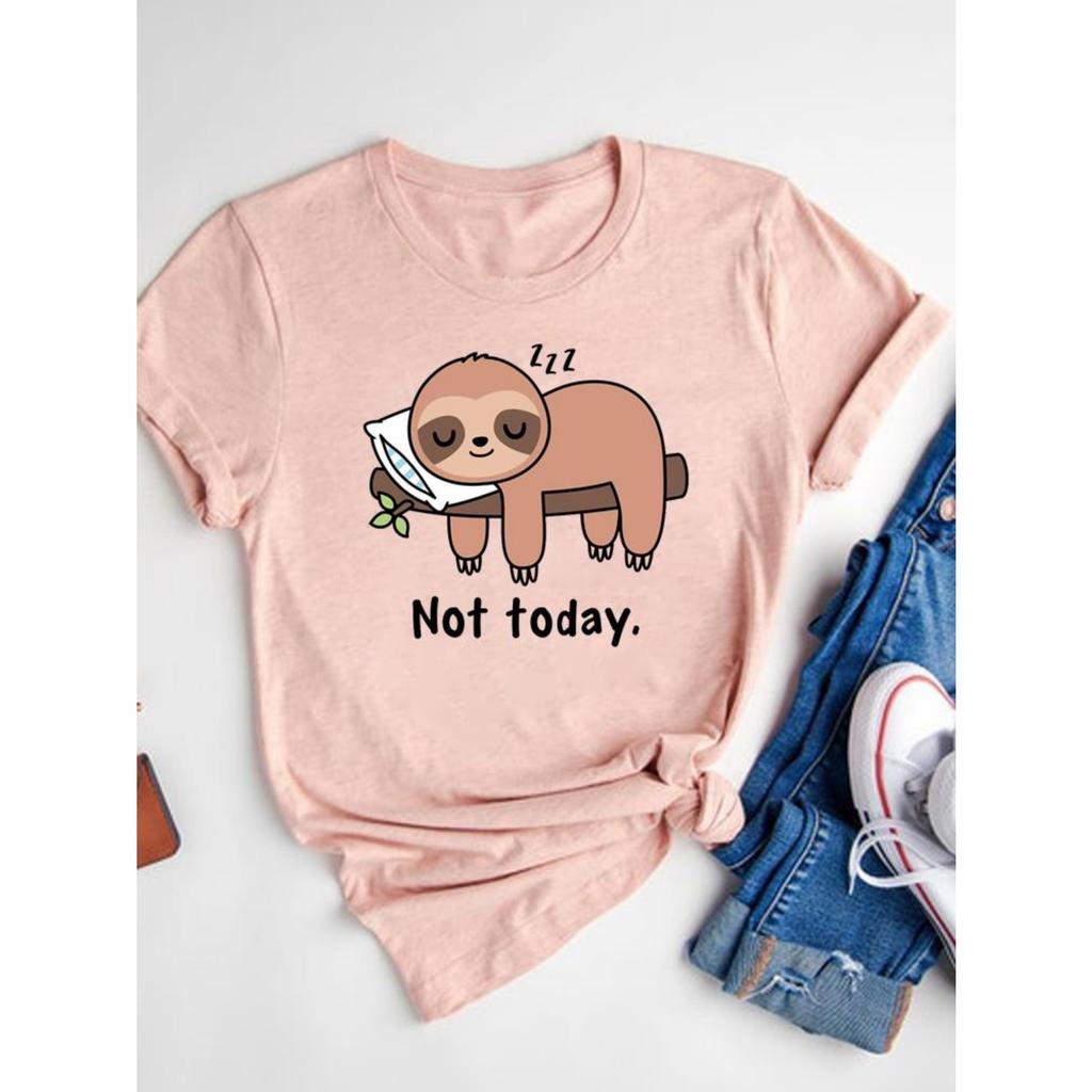 Watercolor Love Heart Sweet Fashion Short Sleeve Print T Shirt Tee Basic Clothing Summer Top Graphic T-shirt Women Clothes