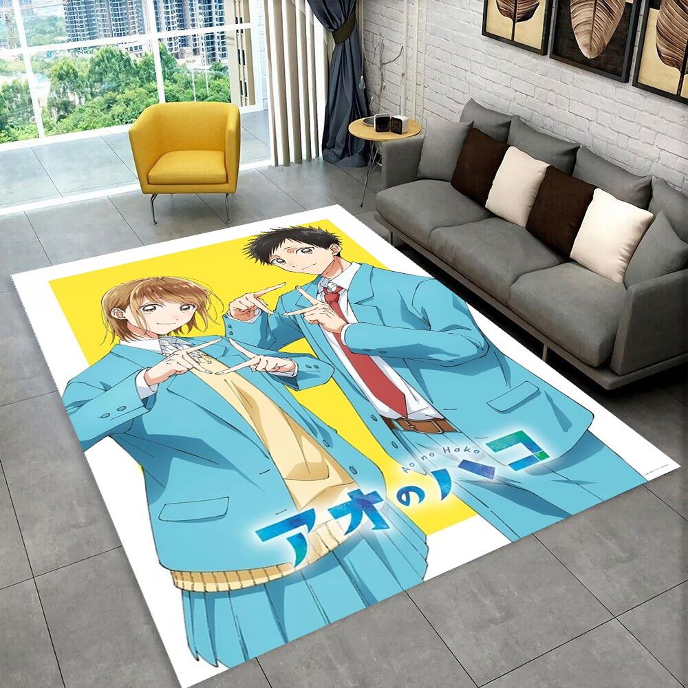 3D Cartoon Blue Box Ao No Hako Love Anime Hina Carpet Rug for Home Living Room Bedroom Sofa Doormat Decor,kid Non-slip Floor Mat
