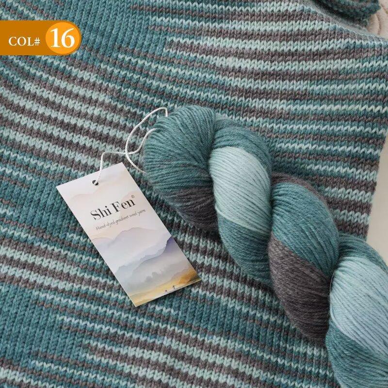 Hand-dyed Wool Yarn, Gradient DIY Knitting Patterns for Sweaters, Baby Silk Yarn Shawls, Scarves, and Handmade Hats