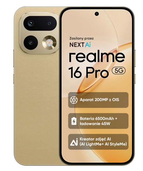 Realme 16 pro 5g smartphone 8gb/256gb gold
