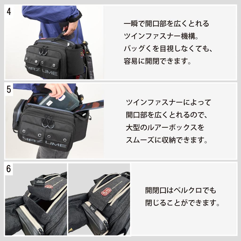 Поясная сумка Mazume SEATANK IV, Черный деним, Универсальный размер