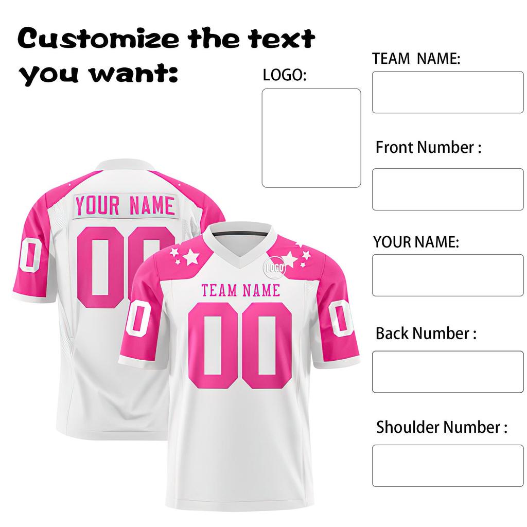 Custom Football Jerseys Personalized Printed Team Name & Number Sports Uniform For Men Women Youth
