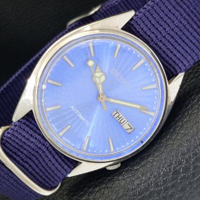 АВТОМАТИЧЕСКИЕ 6319A ВИНТАЖНЫЕ SEIKO ЯПОНИЯ МУЖСКИЕ ЧАСЫ С ЦИФЕРБЛАТОМ НЕБЕСНО-ГОЛУБОГО ЦВЕТА a701440-5