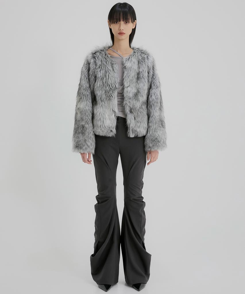 Flareup Fur Jacket (Fl-046_Gray)