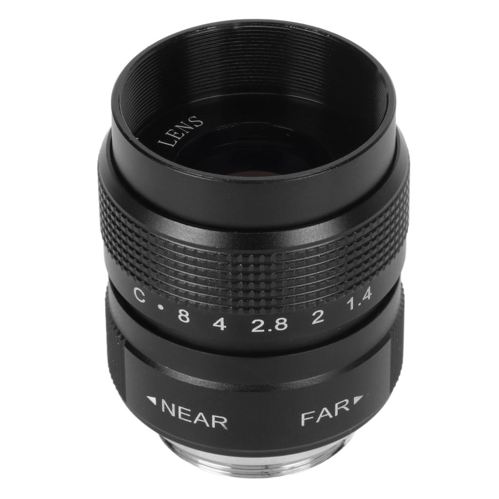 25mm F1.4 CCTV Lens Clear Efficient Light Conduction C Mount Camera Lens for Bar Shop Parking House Warehouse