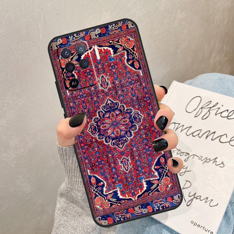 Чехол для Oppo A54 A74 A94 A17 A57 A77 A76 A16 A96 A18 A60 A80 A40 A38 A58 A78 A98 A15 A5 Pro с цветочным узором Персидский ковер